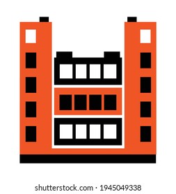 Vectorelement building apartment Wohnungswohnung Wohnungswohnung Einfamilienhaus-Konstruktion für Design und Dekoration von Stockillustration auf weißem Hintergrund