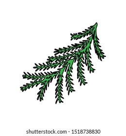 Vector element for christmas. Isolated on white background, color element with black outline. For design, postcards, factories, manufactories, wrapping paper, gifts, coloring books, books, stickers.