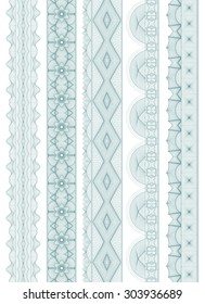 vector element for currency, certificate or diplomas