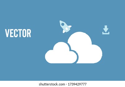 Vector element design, blue background