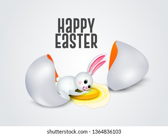 Vector element for design. Easter eggs in green grass with white flowers, butterflies isolated on white background. easter bunny egg hunt template vector/illustration - Vector