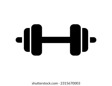 Vector element of Dumbbell, Glyph icon.