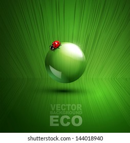 vector element for ecological design with ladybug