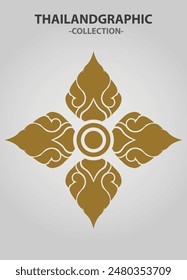 elemento de Vector étnico adorno decorativo ilustración étnica tailandesa