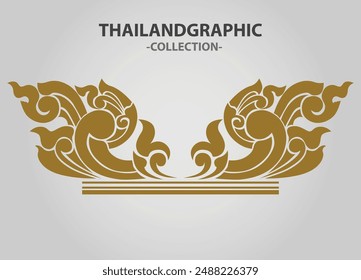 Vector element ethnic decorative ornament ethnic thai illustration