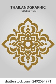 Vector element ethnic decorative ornament ethnic thai illustration