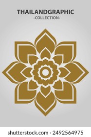 Vector element ethnic decorative ornament ethnic thai illustration