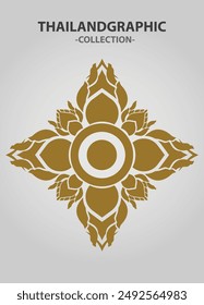 Vector element ethnic decorative ornament ethnic thai illustration
