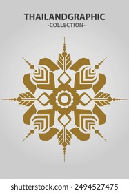 elemento de Vector étnico adorno decorativo ilustración étnica tailandesa