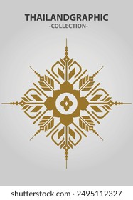 Vector element ethnic decorative ornament ethnic thai illustration
