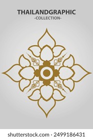 Vector element ethnic decorative ornament ethnic thai illustration