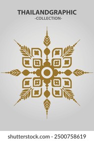 Vector element ethnic decorative ornament ethnic thai illustration