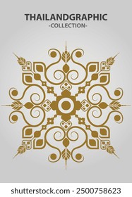 Elemento de Vector Ornamento decorativo étnico Ilustración tailandesa étnica