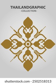 Elemento de Vector Ornamento decorativo étnico Ilustración tailandesa étnica