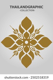 Elemento de Vector Ornamento decorativo étnico Ilustración tailandesa étnica
