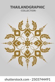 Vector element ethnic decorative ornament ethnic thai illustration