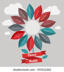 Vector element flower optimum health 