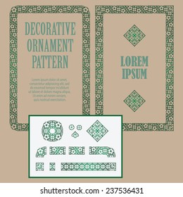 Vector element flowers for design, creating borders, frames and backgrounds 