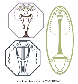 Vector element with flowers for design invitations, advertisements, greeting cards and advertising.