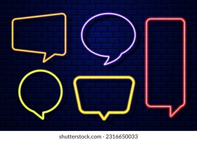 Vector element frame shape neon light on dark blue overlap design. Futuristic technology background.