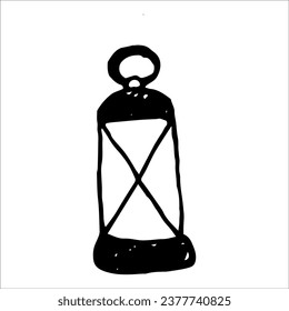 Vector element funny doodle Christmas flashlight. Christmas decor. Christmas decoration. Festive mood.