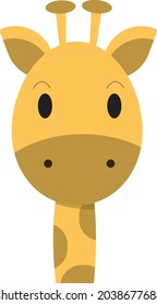 vector element giraffe head picture for children or postcards isolated on a white background