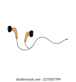 Vector element. Headphones for music. 
