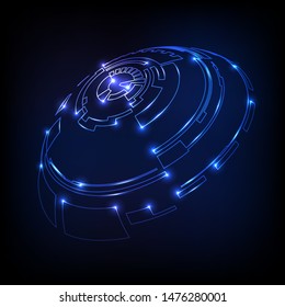 Vector element in high tech technology style on a dark background. EPS10.