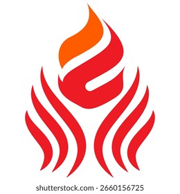 vector element illustration, symbol, fire shape logo