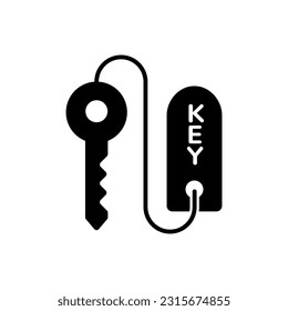 Vector element of a Key Tag, Glyph icon.