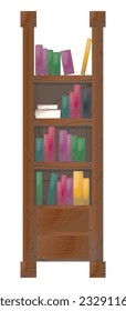 vector element library shelf illustration