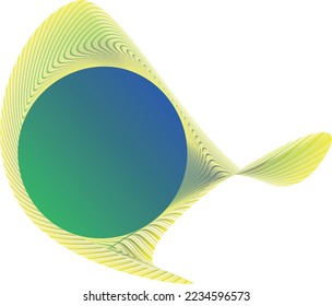 vector element for live brazil theme green and yellow degrade and op art