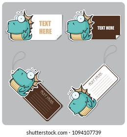 Vector element with lovely alien character.