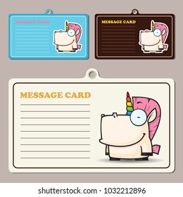 Vector element with lovely unicorn character.