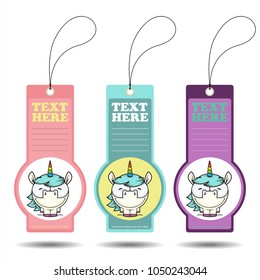 Vector element with lovely unicorn character.