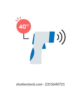 Vector element of Non-contact Infrared Digital Thermometer.