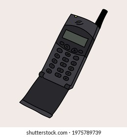 Vector element of an old mobile phone
