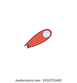 vector element outer space sticker illustration