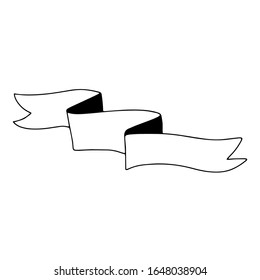 Vector element for placing any text, lettering, slogan and so on. Black and white isolated illustration. Easy to use in other illustrations, advertisements, banners, invitations, etc.