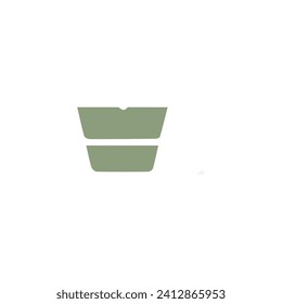 vector element pot with decoration vector