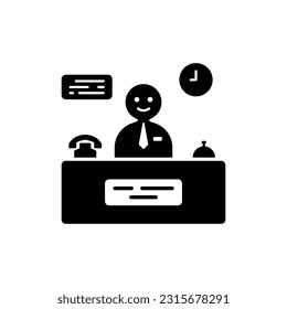 Vector element of a Reception, Glyph icon.