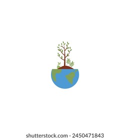 vector element save earth national earth day illustration