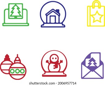 vector element set of Christmas icons