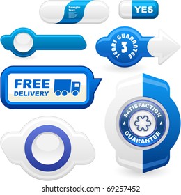 Vector element set for web.