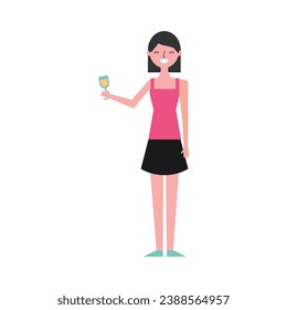 vector element set of women with poses person