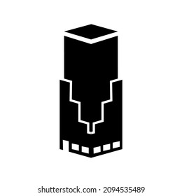 Vector element silhouette single house construction building for design and decoration of stock illustration on a white background
