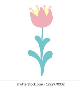 vector element of spring bouquet. small delicate bell flower.