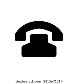 Vector element of Telephone, Glyph icon.