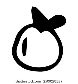 Vector element tomato on a white background.