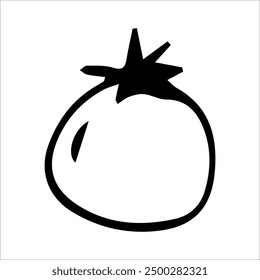 Vector element tomato on a white background.